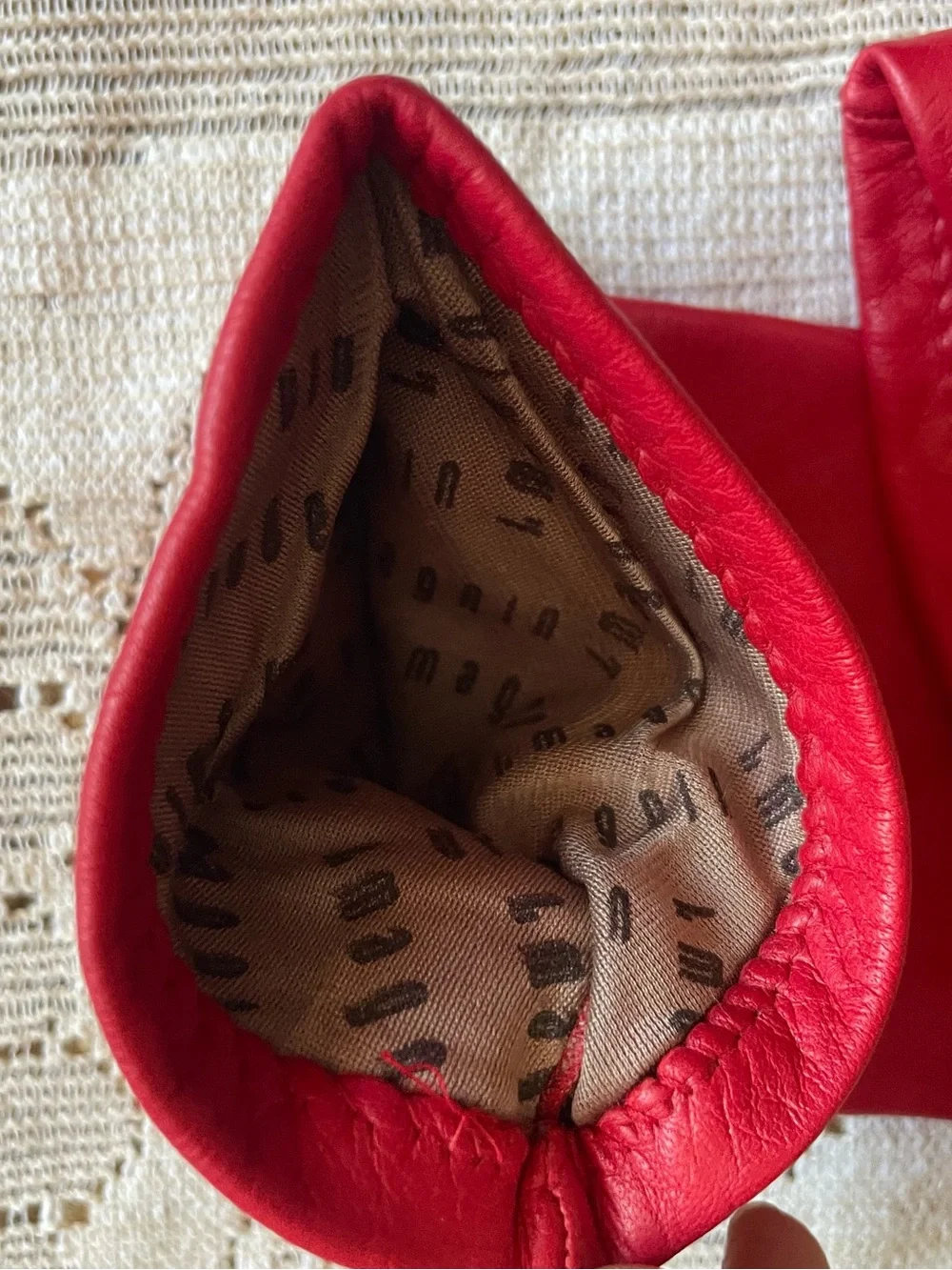 Vintage I.Magnin Women's Classic Red Leather Gloves